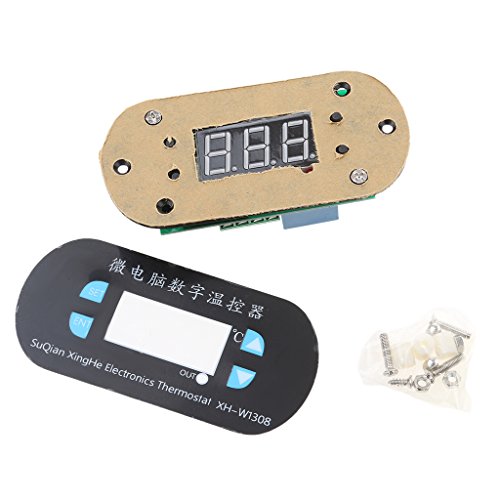 MagiDeal DC 12V Elektronik Thermostat Temperaturregler Xh-w1308 Diy – Rot - 3