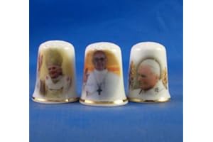 BIRCHCROFT CHINA Porzellan China zum Sammeln Fingerhüte Set von drei Päpste
