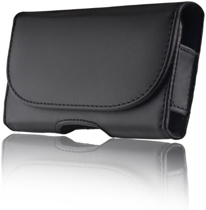 ECO-Leather Case COVER, Black with Belt Loop For HUAWEI Ascend P7-Ascend G610 Ascend G630 Ascend G700 Case-Internal Dimensions: 149 X 90 X 10 mm