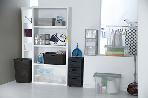 Rotho 1448001109 Wäschesammler Country, 50 L - 2