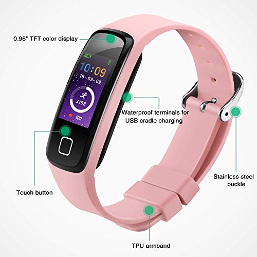 Pulsera Actividad con Pantalla Color y Correa Recambia, AGPTEK Pulsera  Reloj Inteligente Impermeable con Podómetro, Monitor Ritmo Cardíaco Sueño  Sedentarios GPS para Hombre Mujer Niños, Rosa » Compra Smartwatch