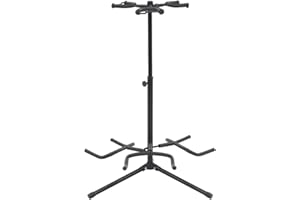 vidaXL Gitarrenständer Universal für 3 Gitarren Stativ Ständer Rockstand Halter Gitarrenhalter Gitarrenstativ Gitarrenzubehör Schwarz Stahl