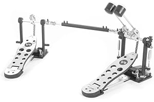 PURE GEWA Pedal DPD-800-V4 double tube, two-way beater, black, powder coated, 2 aluminium floor stabilisers