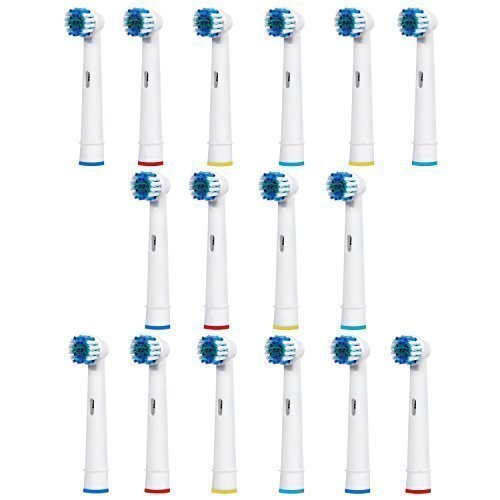 Preisvergleich Produktbild 16stk (4x4) Hofoo® Aufsteckbürsten. Oral B Precision Clean / Flexisoft (EB17-4 / SB-17A) Ersatz. Voll Kompatibel zu den folgenden elektrischen Zahnbürstenmodellen von Oral-B: Vitality Precision Clean, Vitality Floss Action, Vitality Sensitive, Vitality Pro White, Vitality Dual Clean, Vitality White and Clean, Professional Care, Triumph, Advance Power, TriZone und Smart Series.
