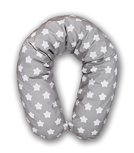 Funda para cojín de lactancia, tamaño XXL, 170 cm, A1, color gris