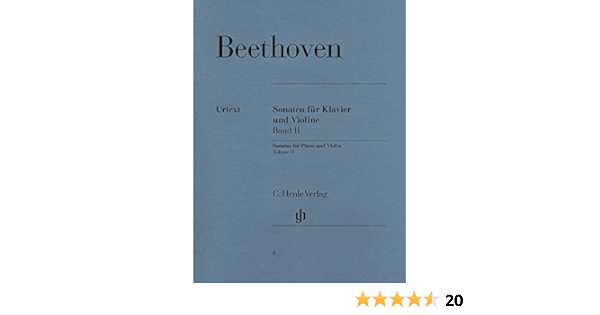 Sonaten Fur Klavier Und Violine Band Ii Amazon De Ludwig Van Beethoven Hrsg Sieghard Brandenburg Bucher