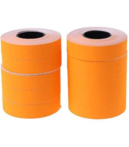 Etichette Per Pistola Prezzatrice - 10.000 Pezzi 21x12mm, Giallo Fluo, 20 Rotoli - Foto 3