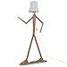 Produktbild QIANGUANG Holz Original-1.6m Stehleuchte Raum Stehleuchte Variety Charakter-Modellierung Shade Leinen Weiß Moderne Kühler für Schlafzimmer Wohnzimmer (Hellbraun1)