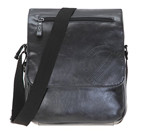Preisvergleich Produktbild BESTWAY BRUCE A4 Hochformat Tasche Kunstleder Umhängetasche SCHWARZ + Ledermäppchen