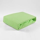 Frottee Spannbettlaken 60 x 120 cm grün Laken Bettlaken Babybett Spannbetttuch Betttuch