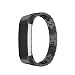 Produktbild Sansee Granular bogenförmigen Stahlband Luxus Echt-Edelstahl-Uhr-Band-Handgelenk-Bügel für Fitbit Alta HR Tracker (Schwarz)