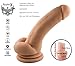 Produktbild PlayMax© CyberSkin Deluxe Real Dong G-Punkt Dildo Nachbildung (20cm/450 Gramm) Vagina Cowboy,dicker Penis mit G-Punkt Wölbung,schöner Eichel und Saugnapf,Material extra realistisch,Sex-Toy-Spielzeug