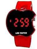 buycrafty Red Apple Form Kinder Digital LED Armbanduhr Geschenk für Jungen, Mädchen, Weihnachten Geschenk