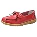 Produktbild Sillor Erbsenschuhe Damen Einfarbig Bequem Mokassin Bootsschuhe Leder Loafers Fahren Flache Schuhe Halbschuhe Slippers