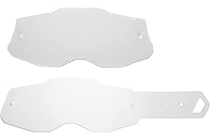 Seecle SE-41S112-HZ lente trasparente + 10 strappi compatibile per maschera 100% RACECRAFT 2 / STRATA 2 / ACCURI 2 / MERCURY 2