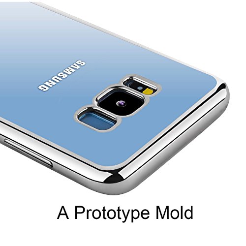 Funda Galaxy S8 Plus BIGMEDA Carcasa Samsung Galaxy S8 Plus TPU Flexible Silicona Protectora Case Ultra Slim Transparente Ultra Hibrida Protectora Case Cover para Samsung Galaxy S8 Plus Bumper Plata 