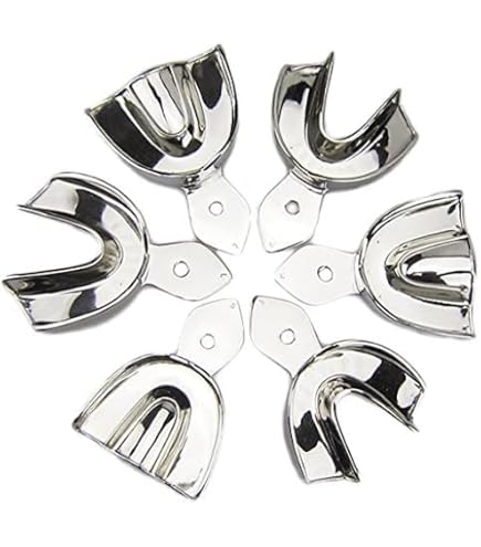 Full Stainless Steel Dental Impression Trays Dentist Instrument Perforated Units Pack Of 6 Sk Tr02 2