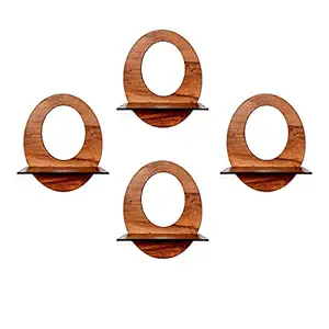LOVERIA Handicraft Wooden Wall Rack Shelves for Living Room , Bedroom , Office , Kids Room and for Wall Decor and Home D?cor(Oval)