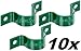 Produktbild 10x Rohrschelle grün Zaun Maschendraht Zaunpfosten 34mm Pfosten-Schelle
