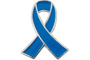 CLJ CHARLES LE JEUNE Pin's Ruban Bleu - Cancer Prostate Et Colon - Engagés - qualité de finition - Epingle - Broche - Badge - PINS ENGAGES RUBAN