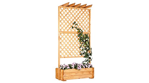 PROMADINO Holzspalier Pergola mit Rankkasten 140×200 cm 1 Stk., 200 cm - 2