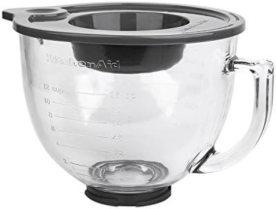 Kitchen 4.8 L tilting head glass bowl with handle and measuring mark