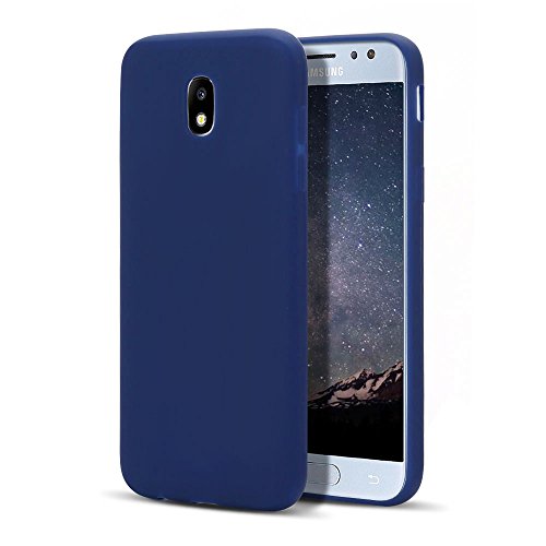 Custodia per Samsung J3 2017 Cover, Moevn Ultra Slim Morbido in TPU Silicone Posteriore Case per Samsung Galaxy J3 2017 Smartphone Opaco Gel Flessibile Sottile Antiurto Protezione Bumper (Blu scuro)