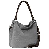 klassische Schultertasche aus hochwertigem Wildleder