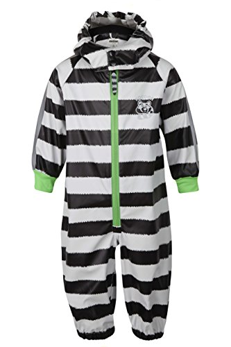 Racoon Baby Boys' Striped Raincoat Multicoloured Mehrfarbig (Pirate black PIR) 9-12 Months