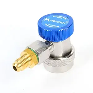 Ubersweet Imported Car R134a AC System Adjustable Air Conditioner Quick Couplers Blue