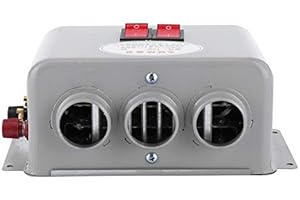 Garsent Chauffage de Voiture Compact 12V, 3 Trous 400W à 600W 12V Chauffage de Voiture Réchauffeur de Givre à Faible Bruit Chauffage de Voiture 3 Trous