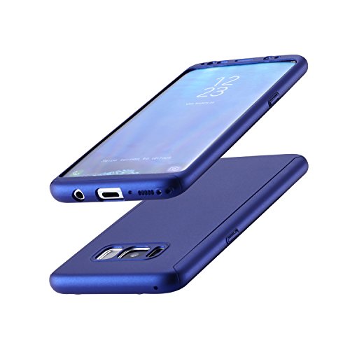 IMOO Funda de m  vil Samsung Galaxy S8 360 grados paquete s  lido con un agujero Para Samsung Galaxy S8 Azul 