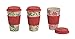 Produktbild R2013705 Kaffee to go Becher Blumendekor 3 Stück Bambus