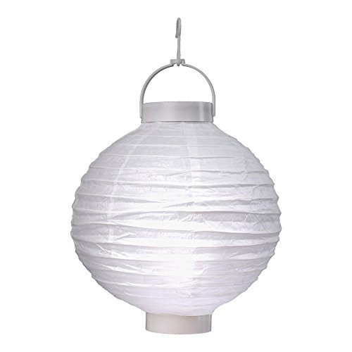 S/O 10er Pack LED Lampions Weiß Laterne Lampion Garten Balkon Terrasse Party Beleuchtung Dekoration (0558) - 4