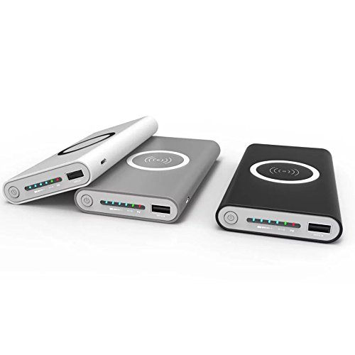ULTRICS® Smart Powerbank mit Wireless-Ladegerät, 8000mAh Li-Polymer-Akku Qi Wireless-Ladekabel Tragbar Ultra-schlanke Handy externe Ladegerät für iPhone iPad Samsung Galaxy Nexus HTC Nokia Kamera und andere USB-Geräte - 3