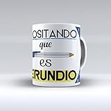  Taza cerámica desayuno regalo original Opositor oposiciones \"Opositando que es gerundio\"