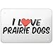 Produktbild Dozili Metallschild I Love Prairie Dogs 8" x 12" einfarbig