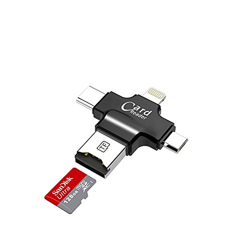Wifun USB Micro SD Kartenleser Speicherkartenleser TF Kartenleser Blitzstecker Typ C für iPhone 6 6S 6 Plus iPad Air und Android Phone PC Macebook