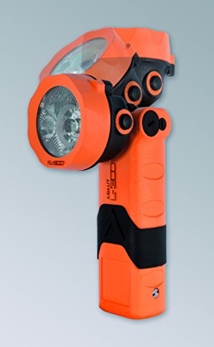 ADALIT Taschenlampe LED-Industriehandleuchte IL-300 ATEX mit Notstromfunktion wiederaufladbar, 1 Stück, orange / schwarz - 8