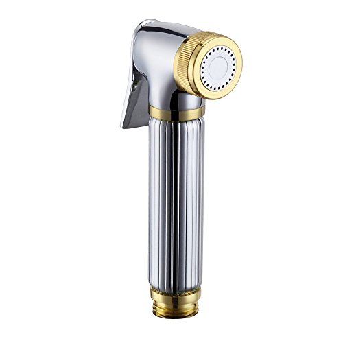 KES P904 Solid Brass Toilet Hand Held Bidet Shattaf Cloth Diaper Sprayer, Chrome