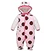 Produktbild GudeHome Baby Overall Strampler Winterjacke Onesie Unisex Cartoon Baby Strampelanzug mit Kapuze, 0-3 Monate