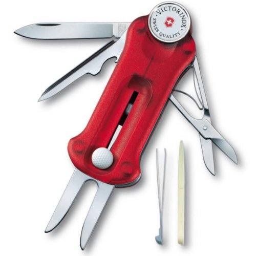 spécifications Victorinox Golf Tool Couteau suisse pour golfeurs Rouge