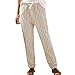 Produktbild Elsta Damen Casual Freizeithose Jogginghose Streifen Straight Bein Hose Wide Leg Lange Weites Bein Hosen mit Tunnelzug Lange Hose Fitnesshose