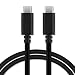 Produktbild subtel® USB Datenkabel (1m) kompatibel mit bq Aquaris X/X Pro / X2 / X2 Pro (USB C (Type C) auf USB C) USB Kabel Ladekabel schwarz