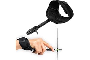 YLA Release Aids Compound Bow Caliper Release Adjustable Black Wrist Strap Archery Hunting Shooting Wrist Trigge