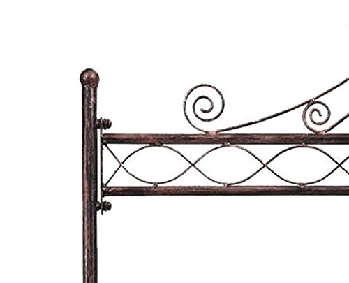 Vintage Design Kleiderständer Kleiderstange aus Metall Garderobenständer mit Schuhablage – Bronze - 3