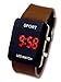 Produktbild Sportliche LED Uhr mit Kautschuk Armband G-39 Unisex Braun