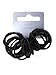 20 Girls Black Very Small Thin Hair Elastics Bands 9924
