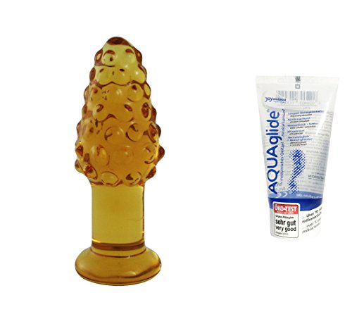Preisvergleich Produktbild Erotoy Designer Glas Buttplug Anal Plug Glasdildo und Gleitmittel