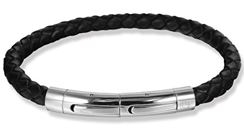 Lunavit Slim Plait Damen und Herren Magnetarmband, Leder-Flechtarmband mit polierter Edelstahlschließe und einem Verlängerungsglied sowie zwei Neodym-Magnete à 2000 Gauß – inklusive Geschenkbox - 2